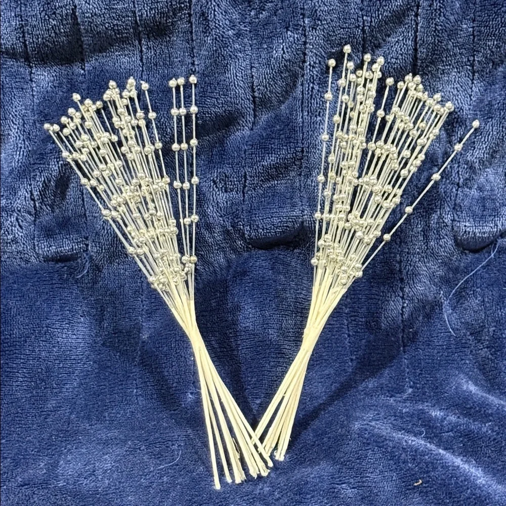Decorative Silver Pearl Spray Bundle - Home Accents